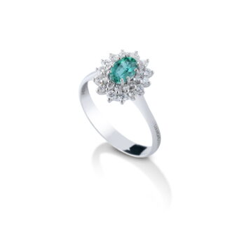 anello con smeraldi