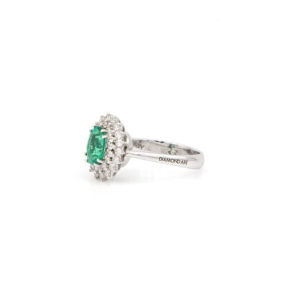 anello diamanti e smeraldo